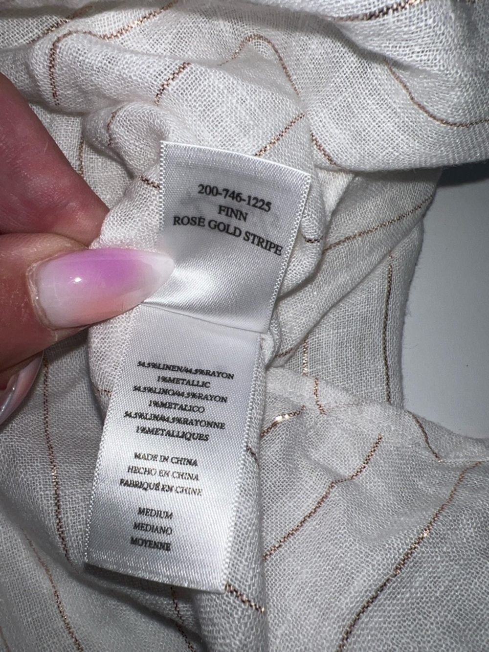 💖NWT RAILS FINN ROSE GOLD STRIPE TUNIC IN SIZE M - Picture 14 of 14